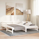 Multifunctionele slaapbank van massief grenenhout met optimale afmetingen - Bedden & bedframes