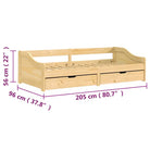 Multifunctionele slaapbank van massief grenenhout voor slaap en lounge - Bedden & bedframes