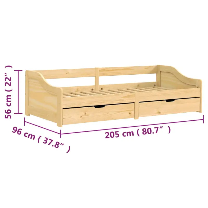 Multifunctionele slaapbank van massief grenenhout voor slaap en lounge - Bedden & bedframes