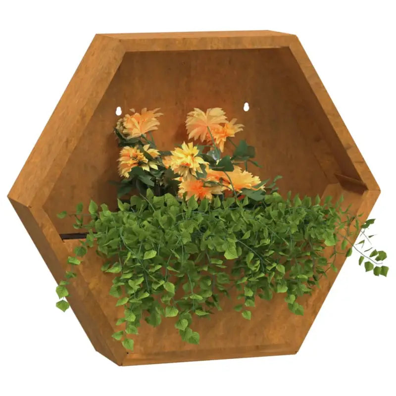 Muurplantenbakken van cortenstaal voor tuin en balkon - Bloempotten & plantenbakken