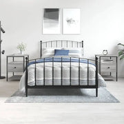 Nachtkastje in Grijs Sonoma Eiken met Verstelbare Poten - Nachtkastjes