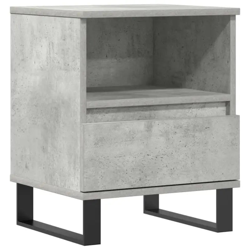 Nachtkastje met bewerkt hout en metalen poten voor een strak interieur - Nachtkastjes