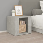Nachtkastje met bewerkt hout en tijdloos elegant ontwerp - Betongrijs / 1 - Nachtkastjes