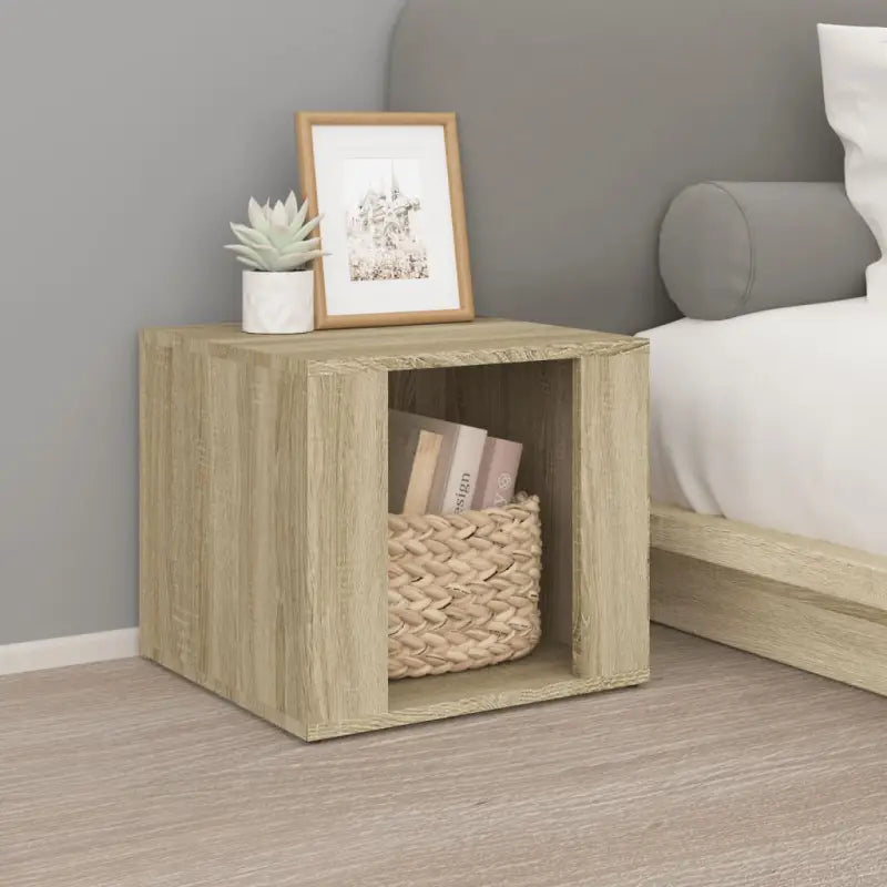 Nachtkastje met bewerkt hout en tijdloos elegant ontwerp - Sonoma eiken / 1 - Nachtkastjes