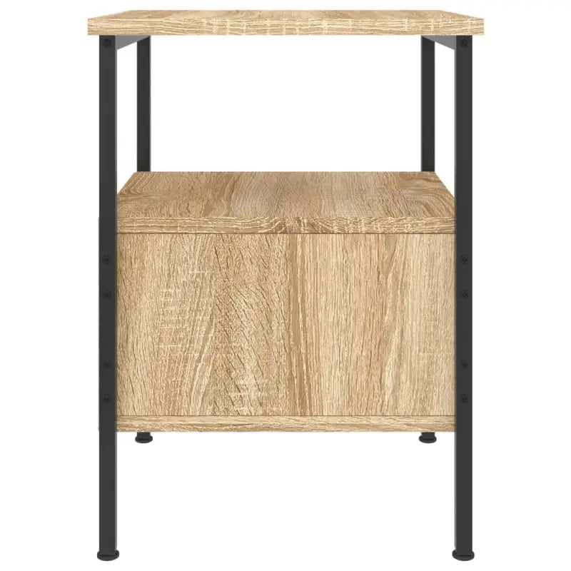 Nachtkastje met bewerkt hout en verstelbare poten voor een tijdloze uitstraling - Nachtkastjes