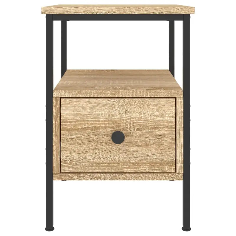 Nachtkastje met bewerkt hout en verstelbare poten voor een tijdloze uitstraling - Nachtkastjes
