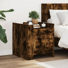 Nachtkastje met bewerkt hout voor een tijdloze uitstraling - Gerookt eiken / 1 - Nachtkastjes
