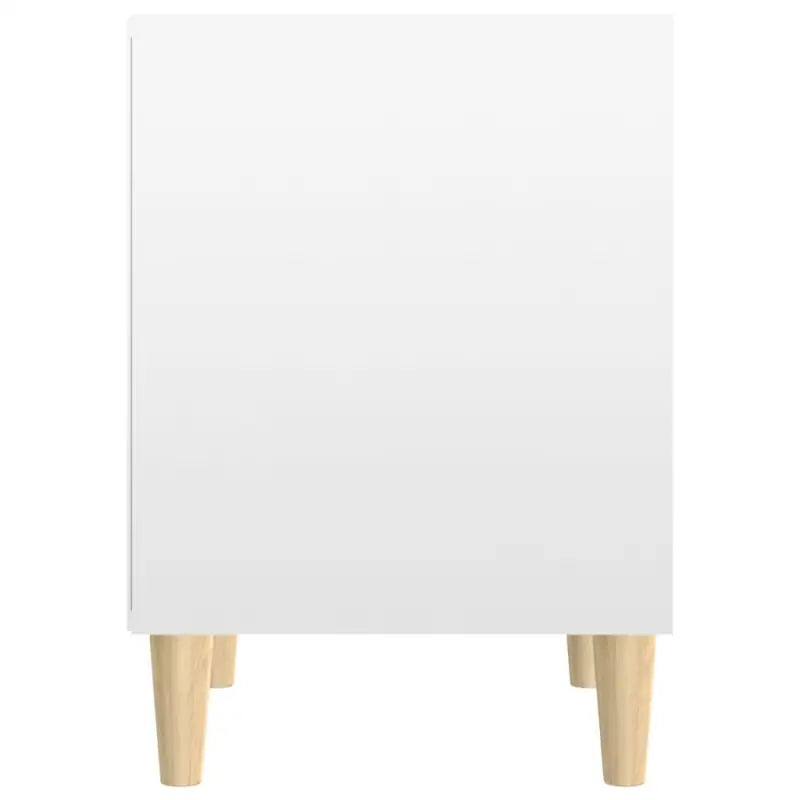 Nachtkastje met elegant ontwerp in bewerkt hout en hoogglans wit - Nachtkastjes