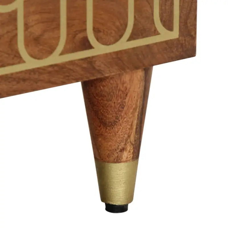 Nachtkastje met elegant ontwerp van massief mangohout - Nachtkastjes