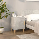 Nachtkastje met hoogglans wit bewerkt hout en elegant ontwerp - Betongrijs / 1 - Nachtkastjes