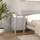 Nachtkastje met hoogglans wit bewerkt hout en elegant ontwerp - Grijs sonoma / 1 - Nachtkastjes