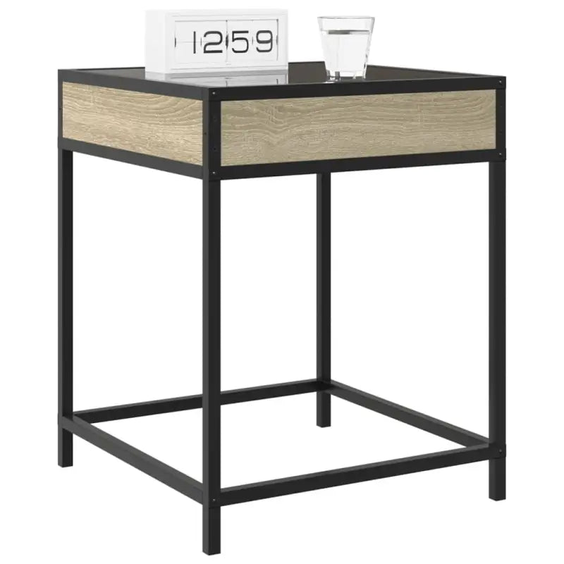 Nachtkastje met infinity LED en bewerkt hout voor een tijdloos interieur - Nachtkastjes