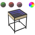 Nachtkastje met infinity LED en bewerkt hout voor een tijdloos interieur - Nachtkastjes