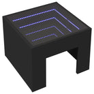 Nachtkastje met infinity LED-verlichting van bewerkt hout - Nachtkastjes