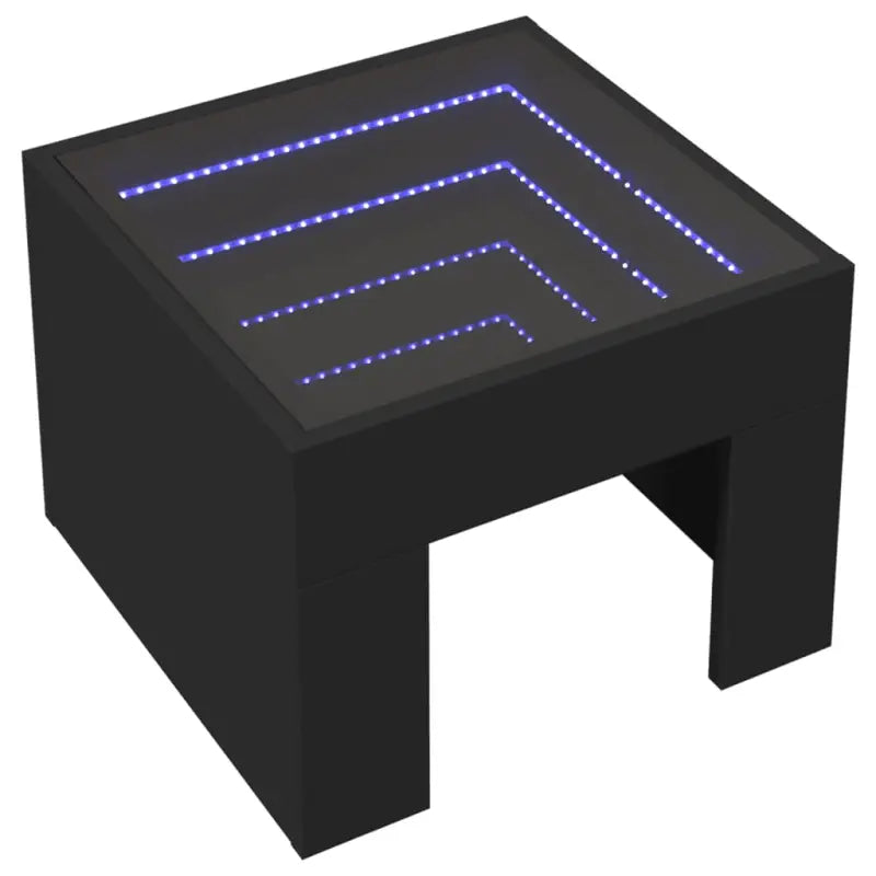 Nachtkastje met infinity LED-verlichting van bewerkt hout - Nachtkastjes