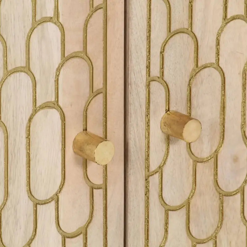 Nachtkastje met massief mangohout en houten poten voor een tijdloos interieur - Nachtkastjes