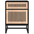 Nachtkastje met metalen poten en bewerkt hout in Scandinavisch design - Nachtkastjes
