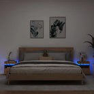 Nachtkastje met RGB LED-verlichting en duurzaam bewerkt hout - artisanaal eikenkleurig / 2 - Nachtkastjes