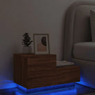 Nachtkastje met rgb led-verlichting in gerookt eiken hout - bruin eikenkleur / 1 - Nachtkastjes