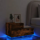 Nachtkastje met rgb led-verlichting in gerookt eiken hout - Nachtkastjes
