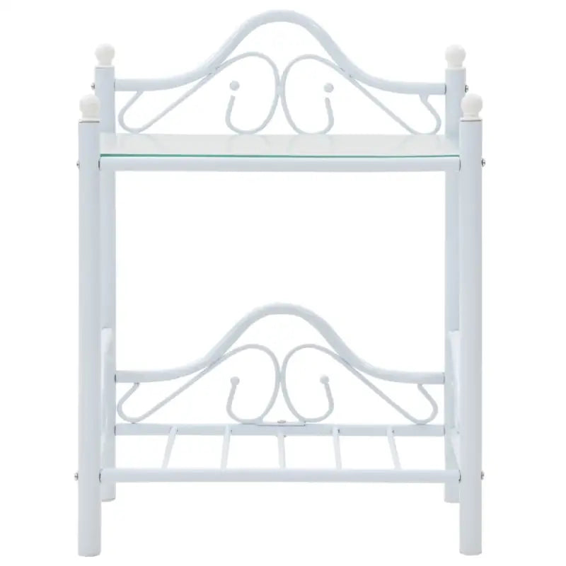 Nachtkastje met stevig stalen frame en gehard glas panelen - Nachtkastjes