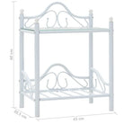 Nachtkastje met stevig stalen frame en gehard glas panelen - Nachtkastjes