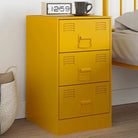 Nachtkastje met trendy ontwerp en stabiel koudgewalst staal frame - Mosterdgeel / 1 - Nachtkastjes