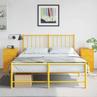 Nachtkastje met trendy ontwerp en stabiel koudgewalst staal frame - Mosterdgeel / 2 - Nachtkastjes