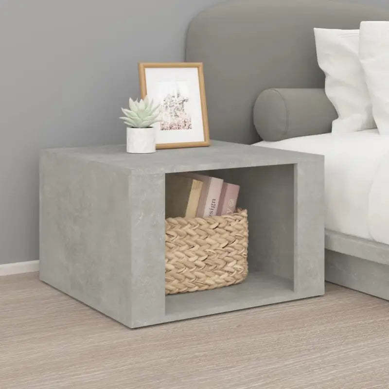 Nachtkastje van bewerkt hout met elegant en tijdloos ontwerp - Betongrijs / 1 - Nachtkastjes