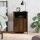 Nachtkastje van bewerkt hout met elegant en tijdloos ontwerp - bruin eikenkleur / 1 - Nachtkastjes