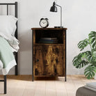 Nachtkastje van bewerkt hout met elegant en tijdloos ontwerp - Gerookt eiken / 1 - Nachtkastjes