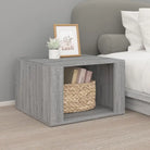 Nachtkastje van bewerkt hout met elegant en tijdloos ontwerp - Grijs sonoma / 1 - Nachtkastjes