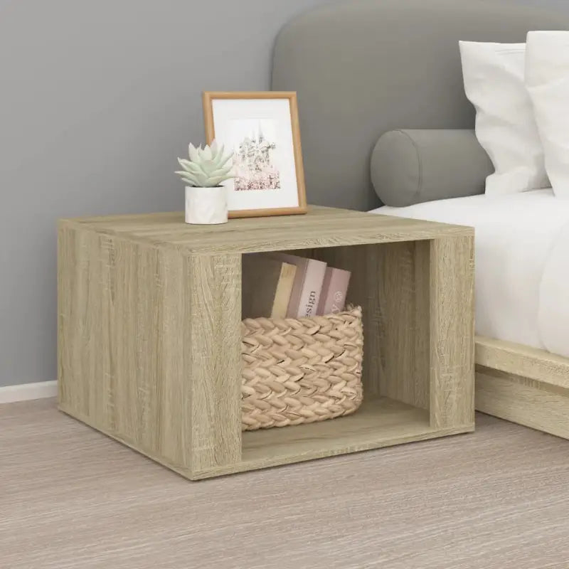 Nachtkastje van bewerkt hout met elegant en tijdloos ontwerp - Sonoma eiken / 1 - Nachtkastjes