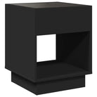Nachtkastje van bewerkt hout met infinity LED-verlichting en duurzaam design - Nachtkastjes