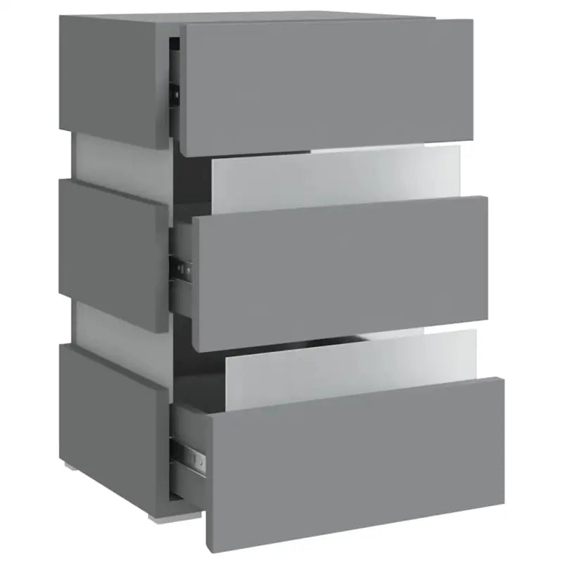 Nachtkastje van bewerkt hout met LED-verlichting voor gemak in de nacht - Nachtkastjes