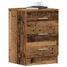 Nachtkastje van bewerkt hout met levering bevat voor een klassieke uitstraling - Oud hout / 2 - Nachtkastjes