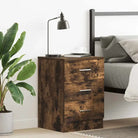 Nachtkastje van bewerkt hout met levering bevat voor een klassieke uitstraling - Gerookt eiken / 1 - Nachtkastjes