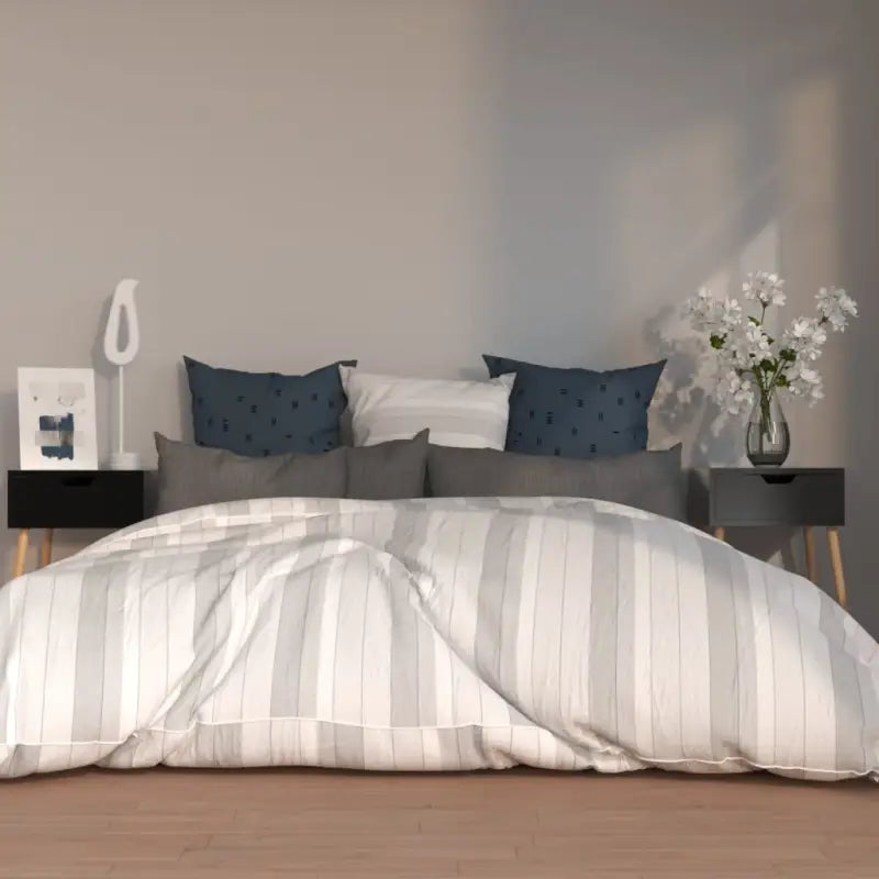 Nachtkastje van bewerkt hout met moderne charme - Hoogglans zwart / 2 - Nachtkastjes