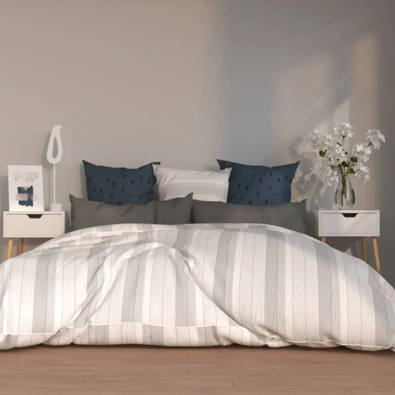 Nachtkastje van bewerkt hout met moderne charme - Wit / 2 - Nachtkastjes