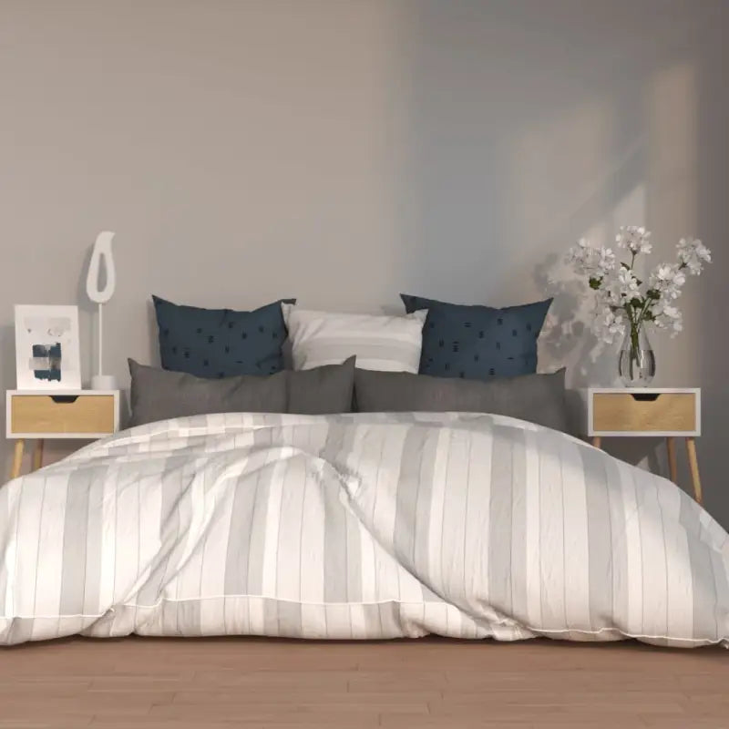 Nachtkastje van bewerkt hout met moderne charme - Wit en sonoma eiken / 2 - Nachtkastjes