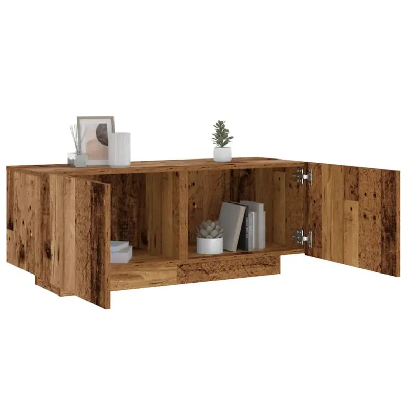 Nachtkastje van bewerkt hout met trendy en duurzaam ontwerp - Oud hout / 1 - Nachtkastjes