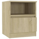 Nachtkastje van bewerkt hout met trendy en stevig ontwerp - Nachtkastjes
