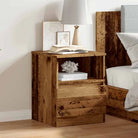 Nachtkastje van bewerkt hout met trendy en stevig ontwerp - Oud hout / 1 - Nachtkastjes