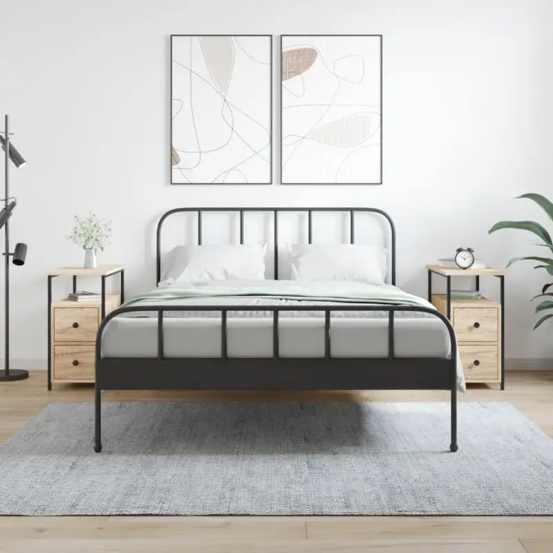 Nachtkastje van bewerkt hout met verstelbare poten voor stijl en comfort - Nachtkastjes