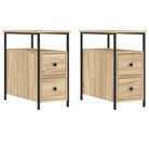 Nachtkastje van bewerkt hout met verstelbare poten voor stijl en comfort - Nachtkastjes
