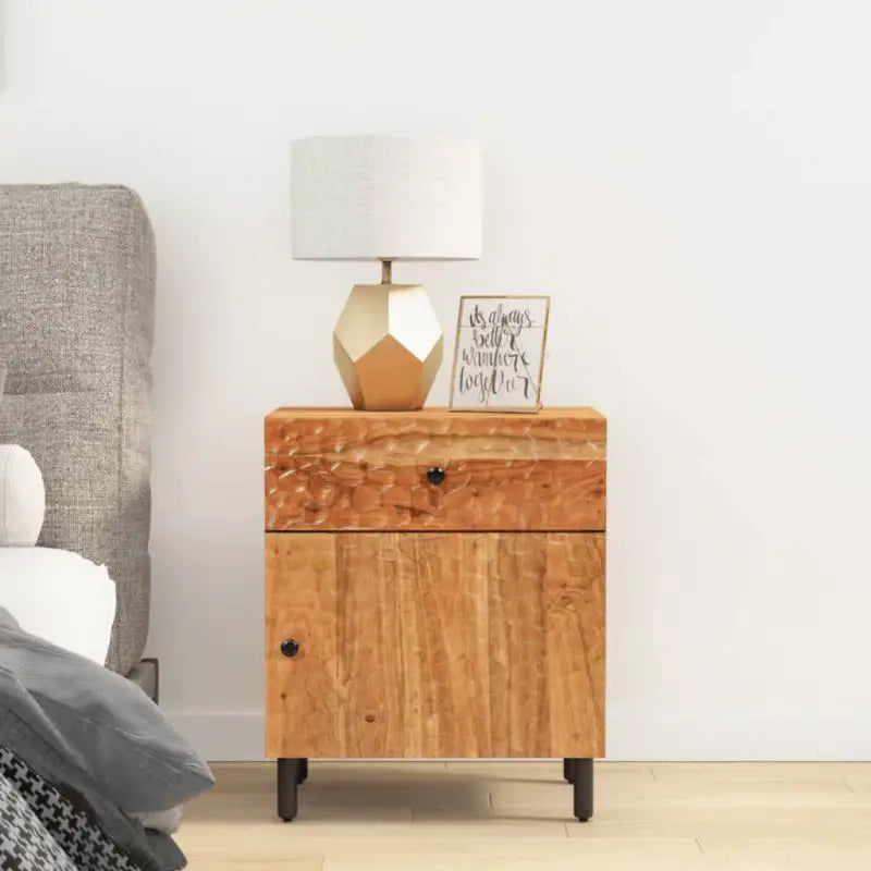 Nachtkastje van massief acaciahout met elegant design - Nachtkastjes