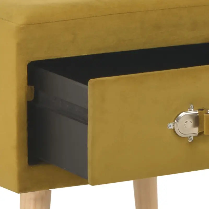 Nachtkastje van massief grenenhout met elegant fluwelen ontwerp - Nachtkastjes
