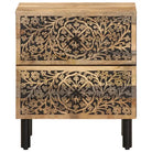 Nachtkastje van massief mangohout met elegant en tijdloos ontwerp - Nachtkastjes