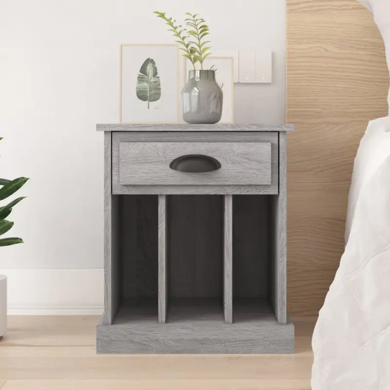 Nachtkastjes in Grijs Sonoma met elegant en duurzaam ontwerp - Grijs sonoma / 1 - Nachtkastjes