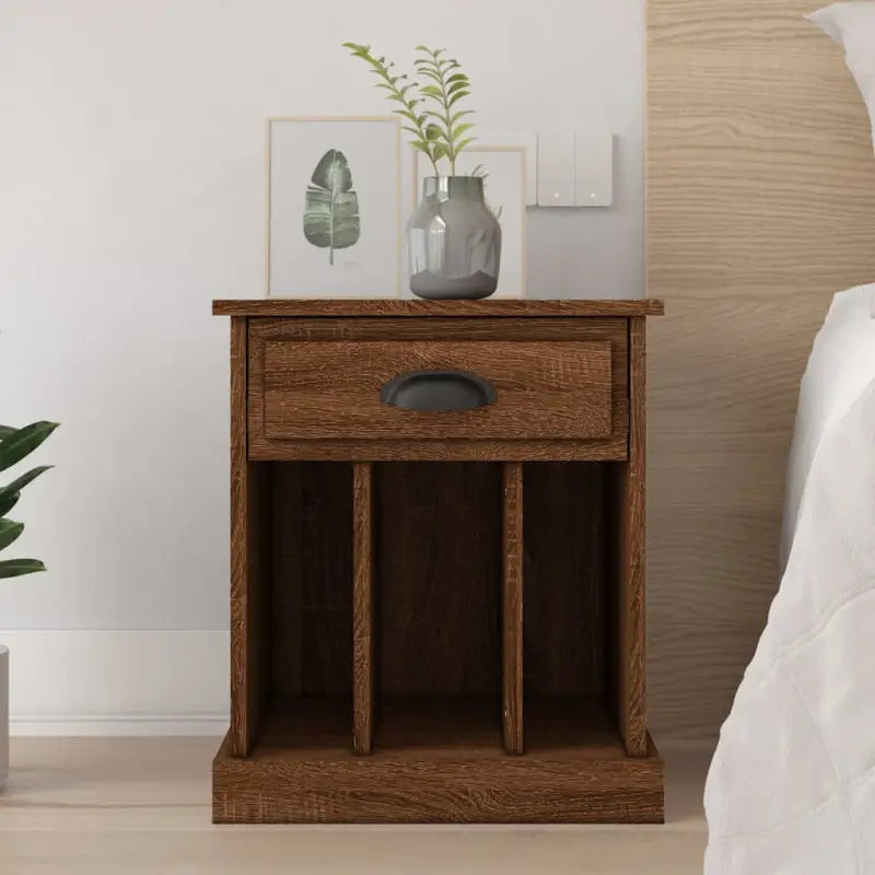 Nachtkastjes in Grijs Sonoma met elegant en duurzaam ontwerp - bruin eikenkleur / 1 - Nachtkastjes